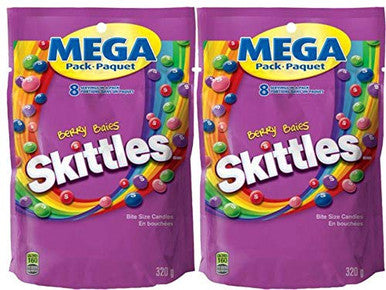 Skittles Berry, Mega-Pack, 320g/11.3 oz., (2 Pack) - {Imported from Canada}