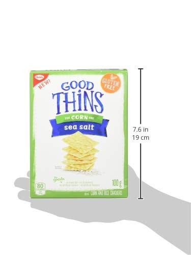 Good Thins, Gluten-Free, Corn Crackers, Sea Salt, 100g/3.5oz, (Imported from Canada)