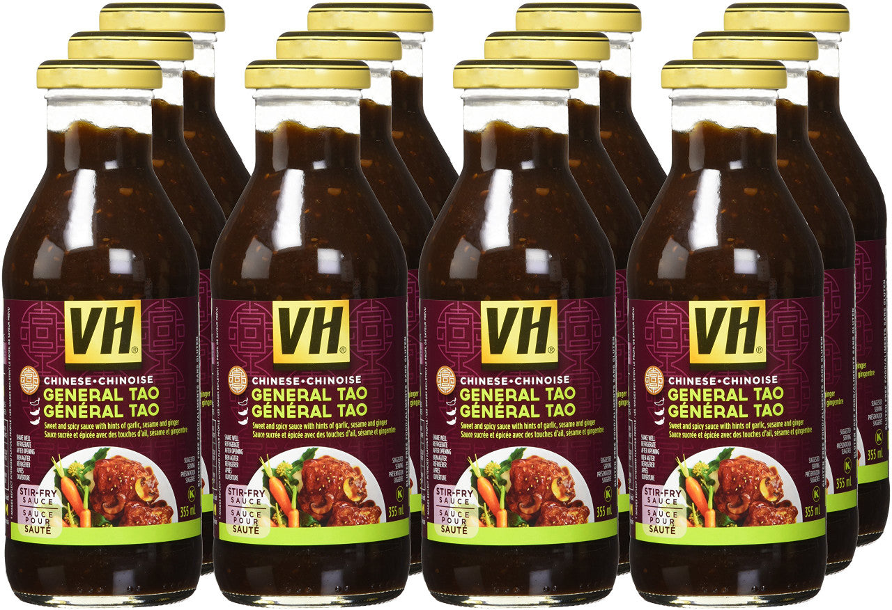 VH General Tao Stir Fry Sauce, 355ml/12oz, 12 Count, Jars {Imported from Canada}