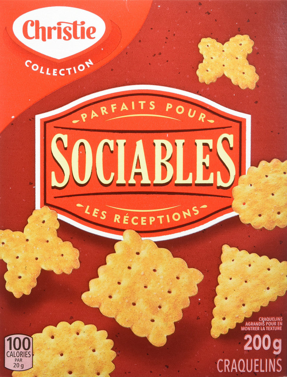 Christie SOCIABLES Crackers, 200g/7.1oz, (Imported from Canada)
