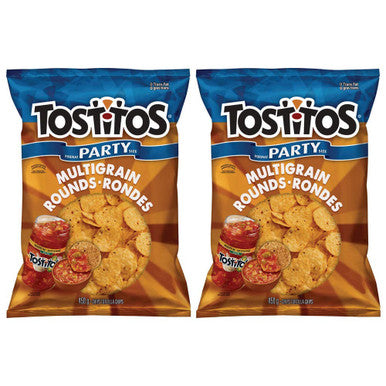Tostitos Multigrain Rounds Tortilla Chip Party Size, 450g/15.9oz, 2-Pack {Imported from Canada}