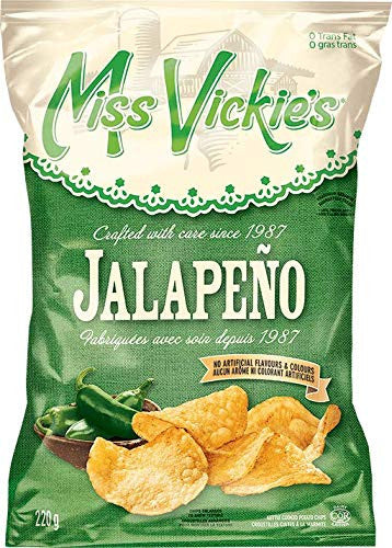 Miss Vickies Jalapeno Kettle Cooked Potato Chips 220g/7.8oz., (2-Pack) {Imported from Canada}