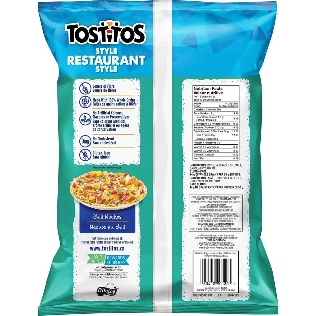 Tostitos Restaurant Style Tortilla Chips 275g/9.7oz, 3-Pack {Imported from Canada}