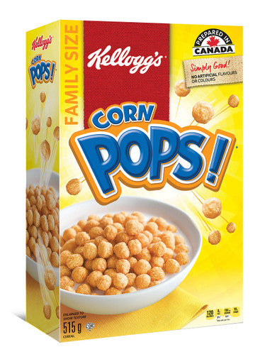 Kellogg's Corn Pops Cereal Family Size, 515g/18.2 oz., {Imported from Canada}