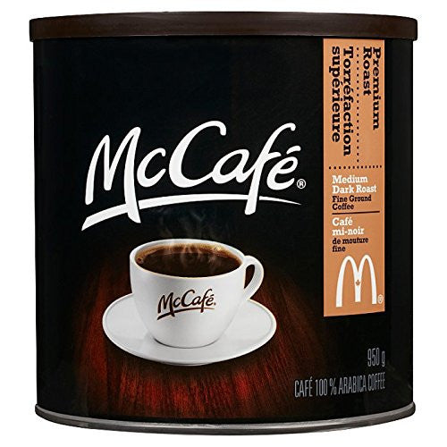 McCafe Premium Coffee, Medium Dark Roast, 950 Grams/33.5 Ounces, {Imported from Canada}