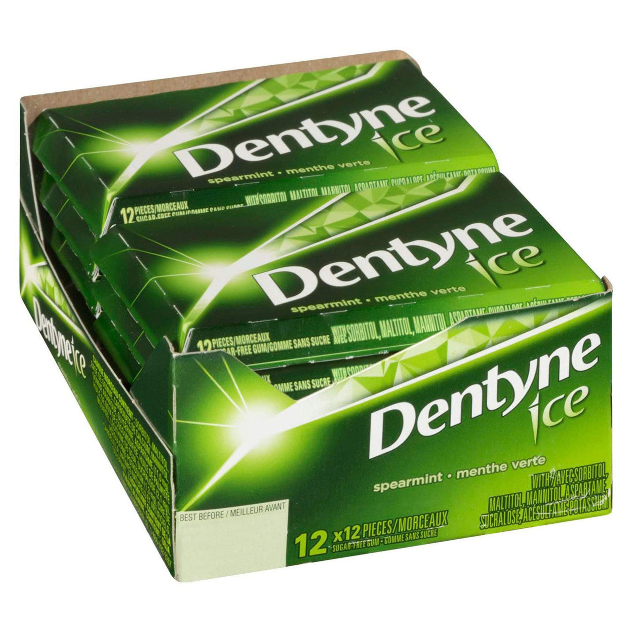 Dentyne Ice Bubble Gum, Spearmint, 12 Count {Imported from Canada}