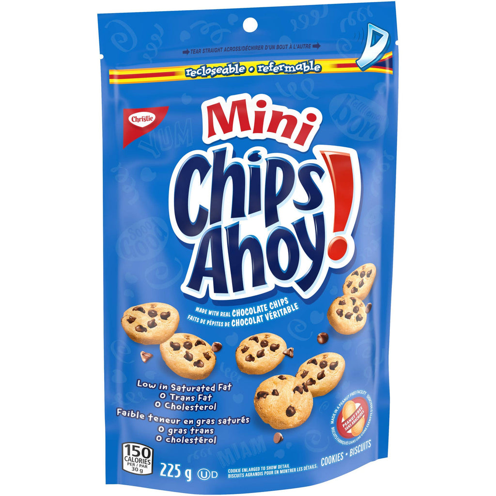 Chips Ahoy! Original, Bag of Mini Chocolate Chip Cookies, 1 Pack, 225g/7.9oz, (Imported from Canada)