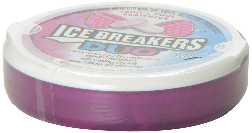 Ice Breakers Duo Raspberry Mints, 1.5oz. 36g(Pack of 6){Imported from Canada}