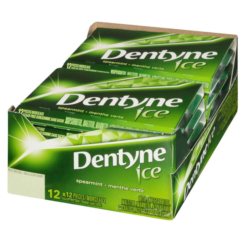 Dentyne Ice Bubble Gum, Spearmint, 12 Count {Imported from Canada}