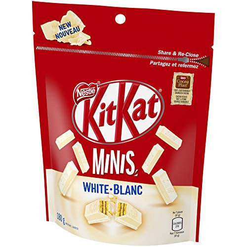 Nestle Kit Kat White Chocolatey Wafer Minis, 180g/6.4oz,(Imported from Canada)