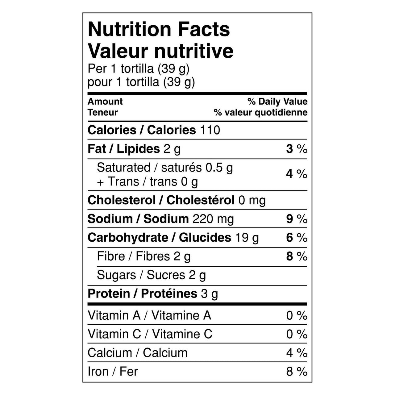 Old El Paso Smart Fiesta Tortillas, Pack of 8, 311g/11 oz., {Imported from Canada}