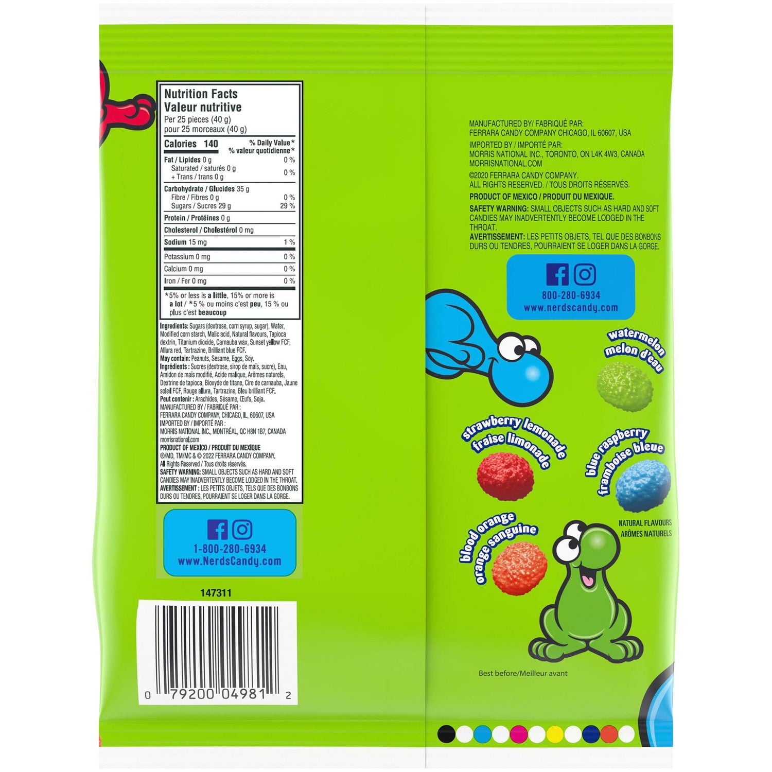 Nerds Sour Big Chewy Candy, 170g/5.9 oz