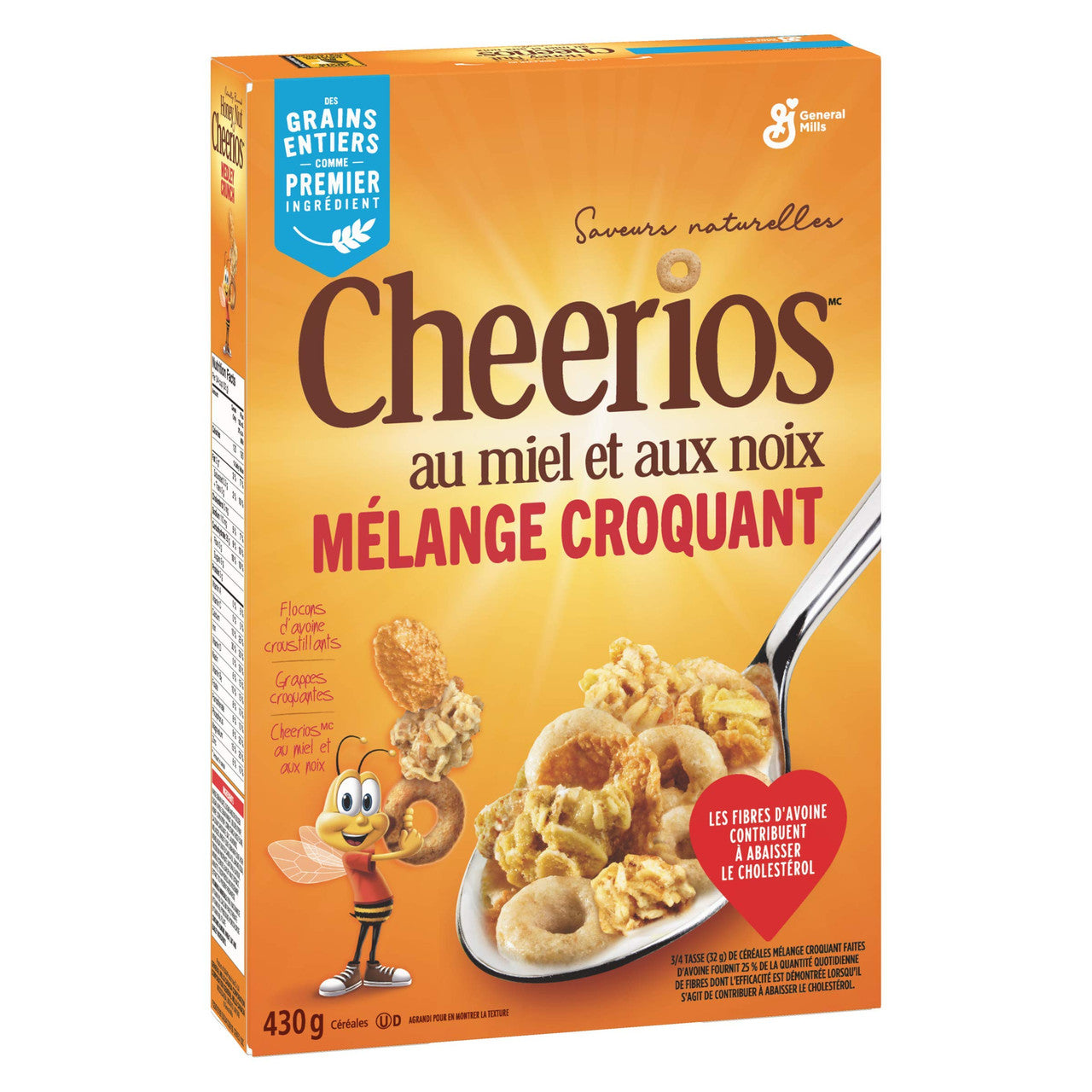 Cheerios Honey Nut Medley Crunch Cereal, 430g/15oz, (Imported from Canada)