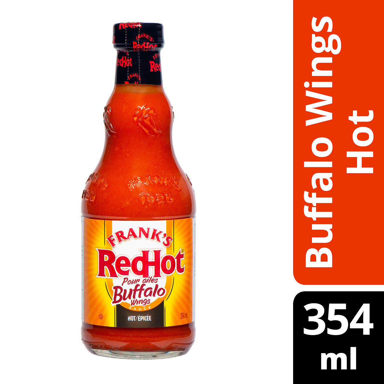 Frank's RedHot, Hot Sauce, Hot Buffalo Wings, 354ml/12 oz, {Imported from Canada}