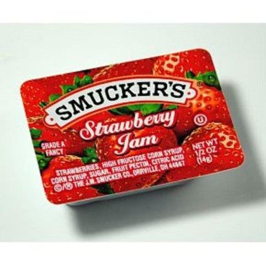 Smuckers Strawberry Jam (200 pk) Quantity Case Of 0.5 Oz Cups. {Canada}