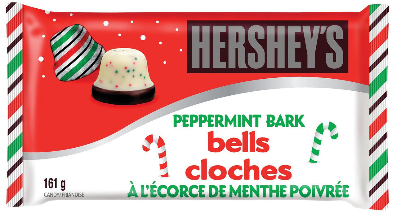 Hershey's Christmas Peppermint Bark Bells Chocolates, 161g {Imported from Canada}