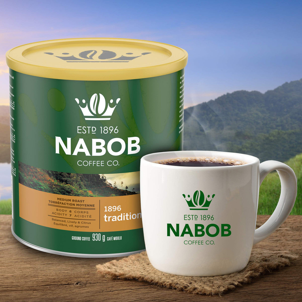 Nabob Traditional Fine Grind Ground Coffee, 930g/32.8 oz., (Pack of 6) {Imported from Canada}