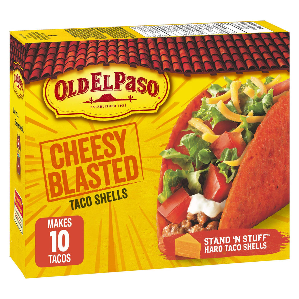 Old El Paso Gluten Free Cheesy Blasted Taco Shells 153g/5.4oz {Imported from Canada}