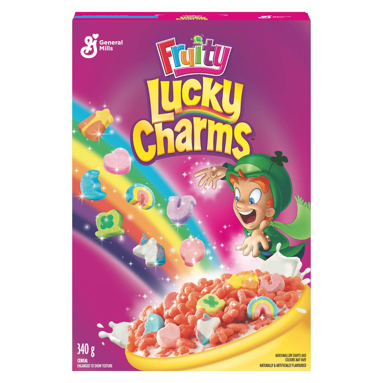 LUCKY CHARMS, Fruity Cereal, 340g/12oz., {Imported from Canada}