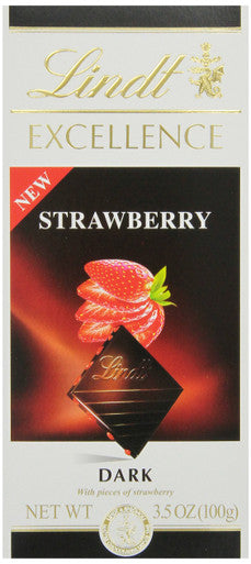 Lindt Chocolate Excellence Dark Strawberry Bar, 100g/3.5oz. {Imported from Canada}