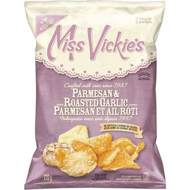 Miss Vickie's Kettle Parmesan & Roasted Garlic Chips 220g/7.8 oz., {Canadian}