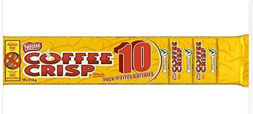 COFFEE CRISP Minis, 345g/12.2 oz., (3 Packs of 10 Mini Chocolate Bars) {Imported from Canada}