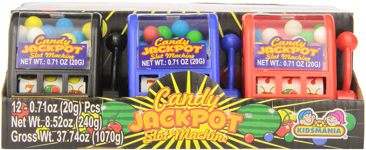 Kidsmania Candy Jackpot Slot Machine Candy Dispenser, 20g/0.7oz., (12ct)
