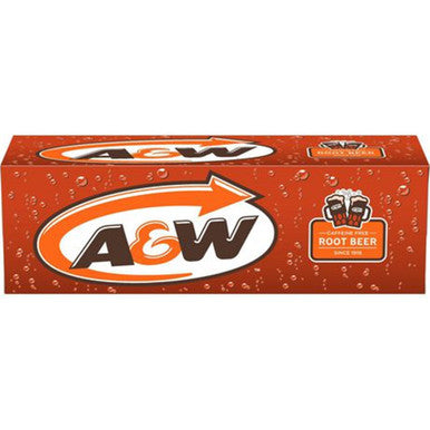 Lot of 12 A & W Root Beer Drink Cans 355ml 12 Fl. Oz. {Imported from Canada}