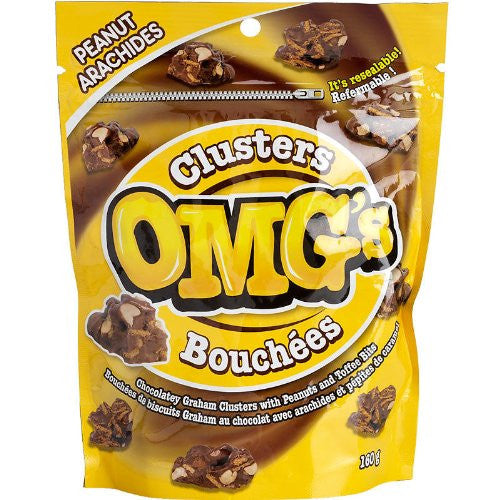 OMG's Chocolatey Graham Clusters Peanuts and Toffee 160g/5.6 oz.,{Canadian}