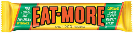 EAT-MORE Dark Chocolate, Toffee Peanut Chew, (6ct) 52g/1.8 oz, {Imported from Canada}