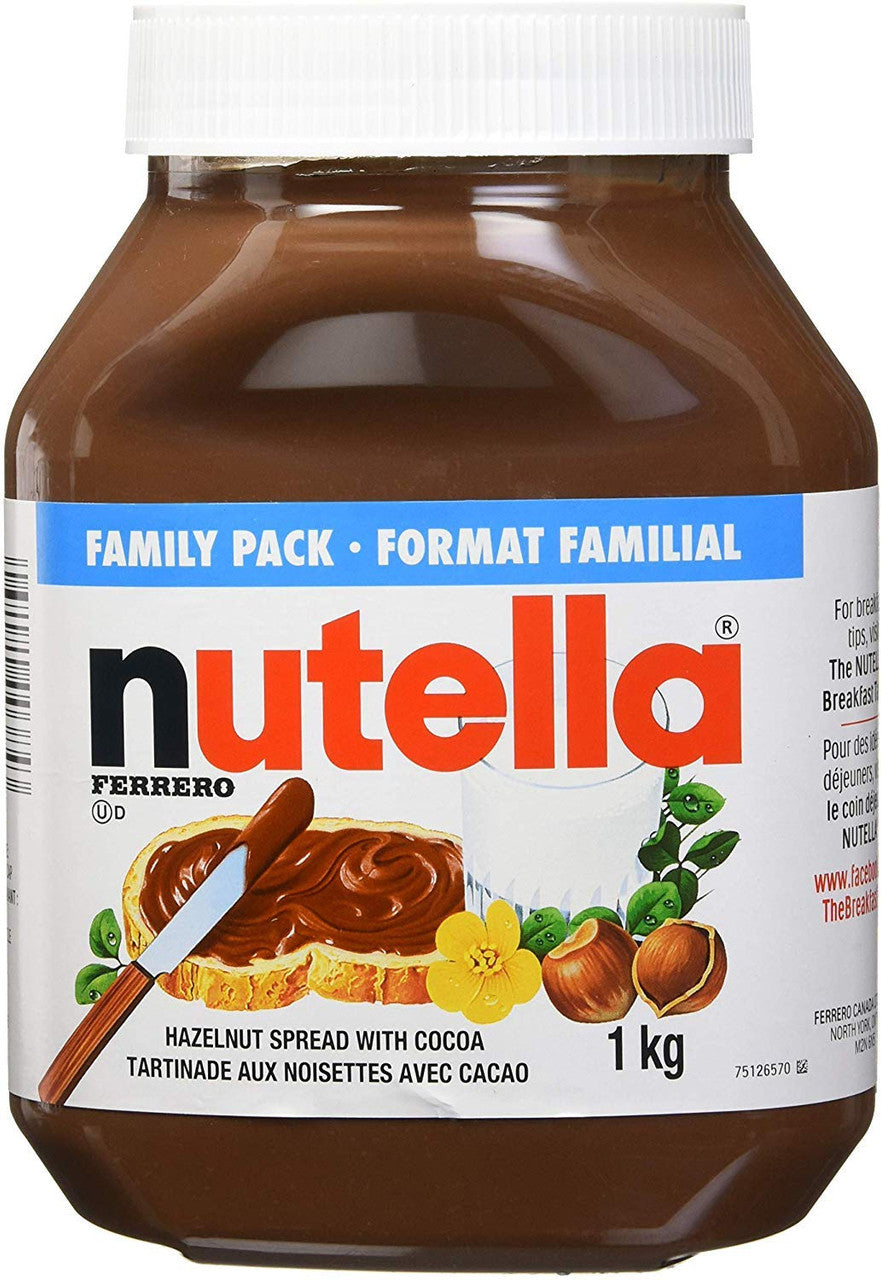 Nutella Hazelnut Chocolate Spread, 1kg/35.3 oz., (6 pack) {Imported from Canada}