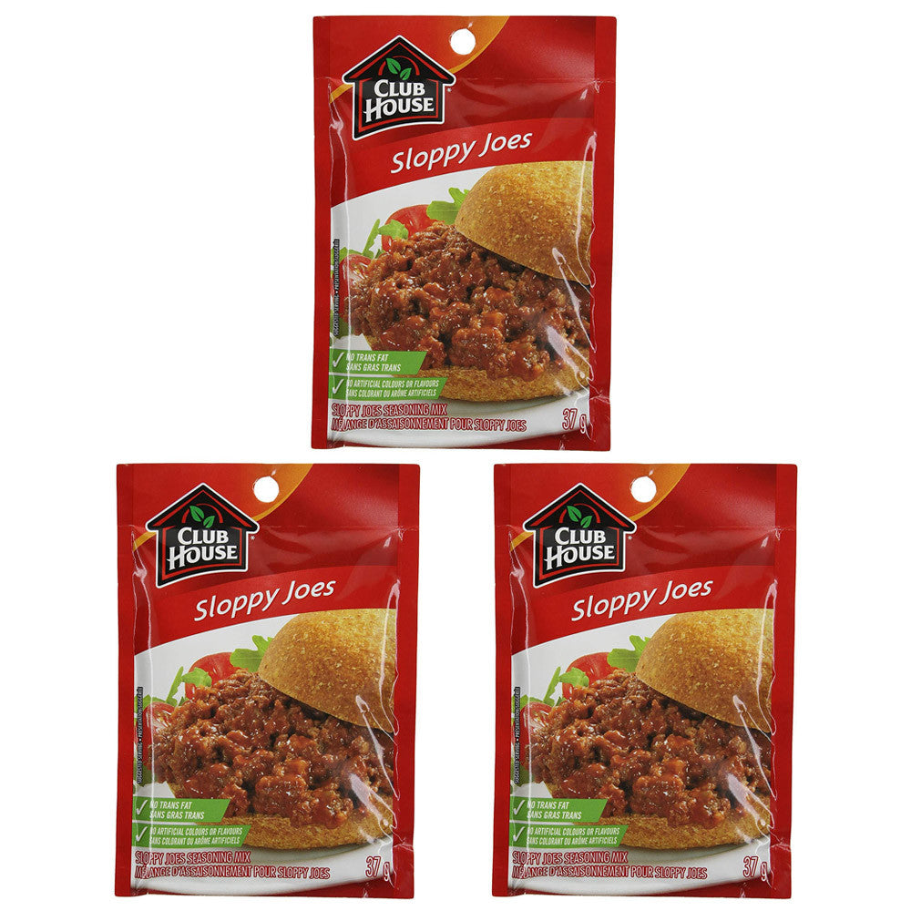 Club House Sloppy Joes Seasoning Mix, 37g/1.3oz., (3 pack) {Imported from Canada}