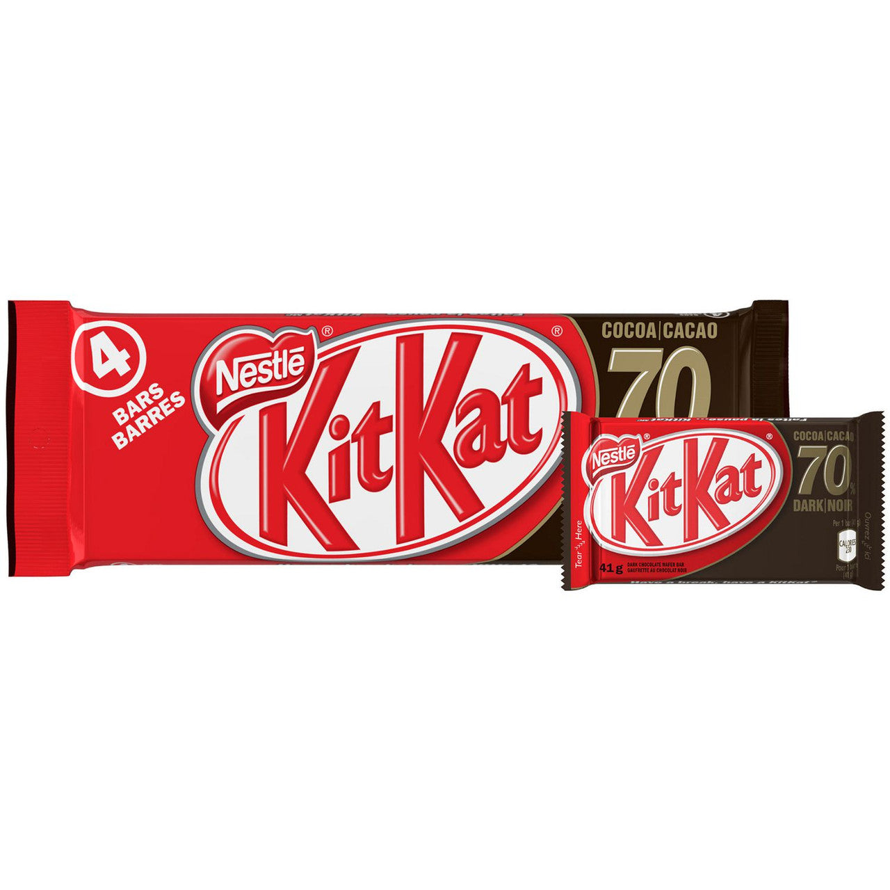 Nestle Kit Kat Dark Bar 70% Cocoa, 41g/1.44oz. -24pk {Imported