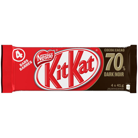 Nestle Kit Kat Dark Bar 70% Cocoa, 41g/1.44oz. -24pk {Imported from Canada}