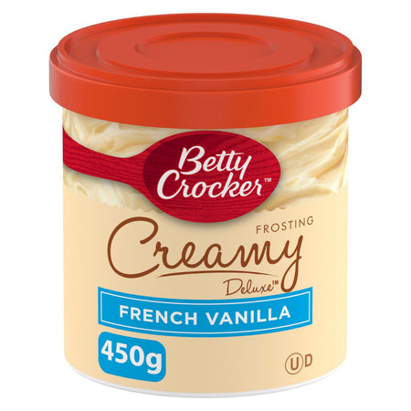 Betty Crocker Gluten Free Creamy Deluxe French Vanilla Frosting, 450g/15.75 oz. Jar {Imported from Canada}