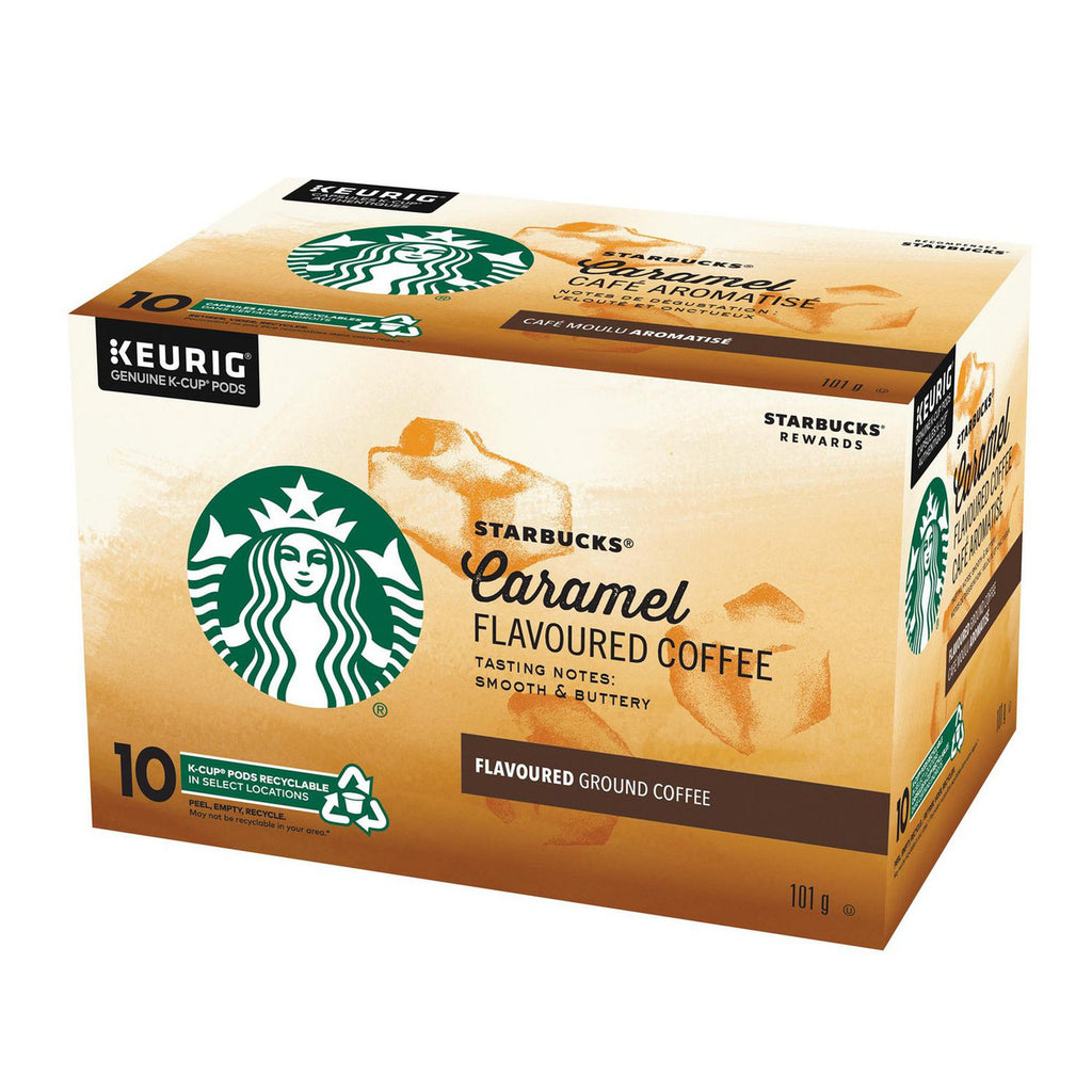 Starbucks Caramel Flavored Coffee K-Cup 10ct, 101g/3.5 oz. (Imported from Canada)