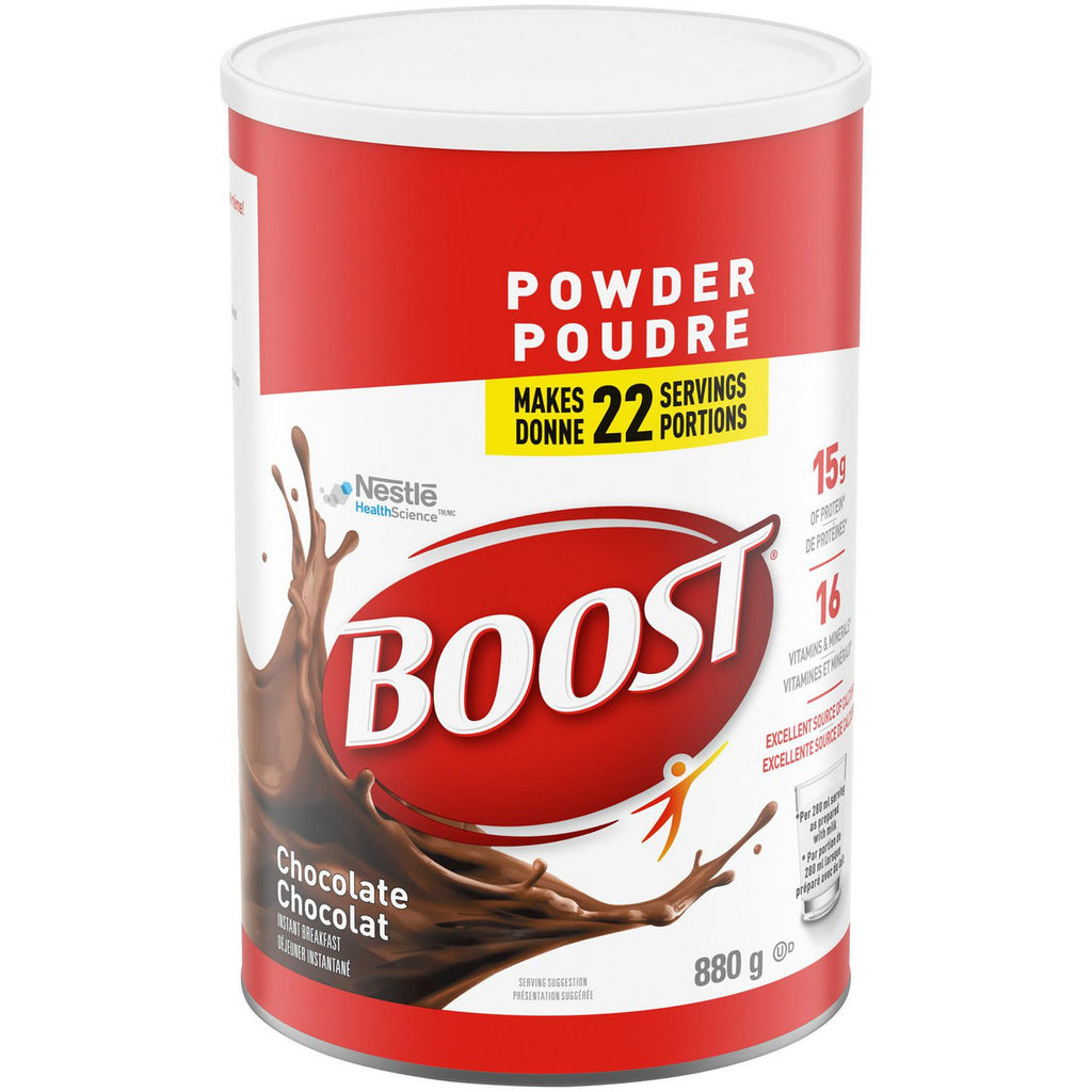 Boost Nutritional Powder Instant Chocolate Breakfast Drink Mix, 880g/1.9 lbs. {Imported from Canada}