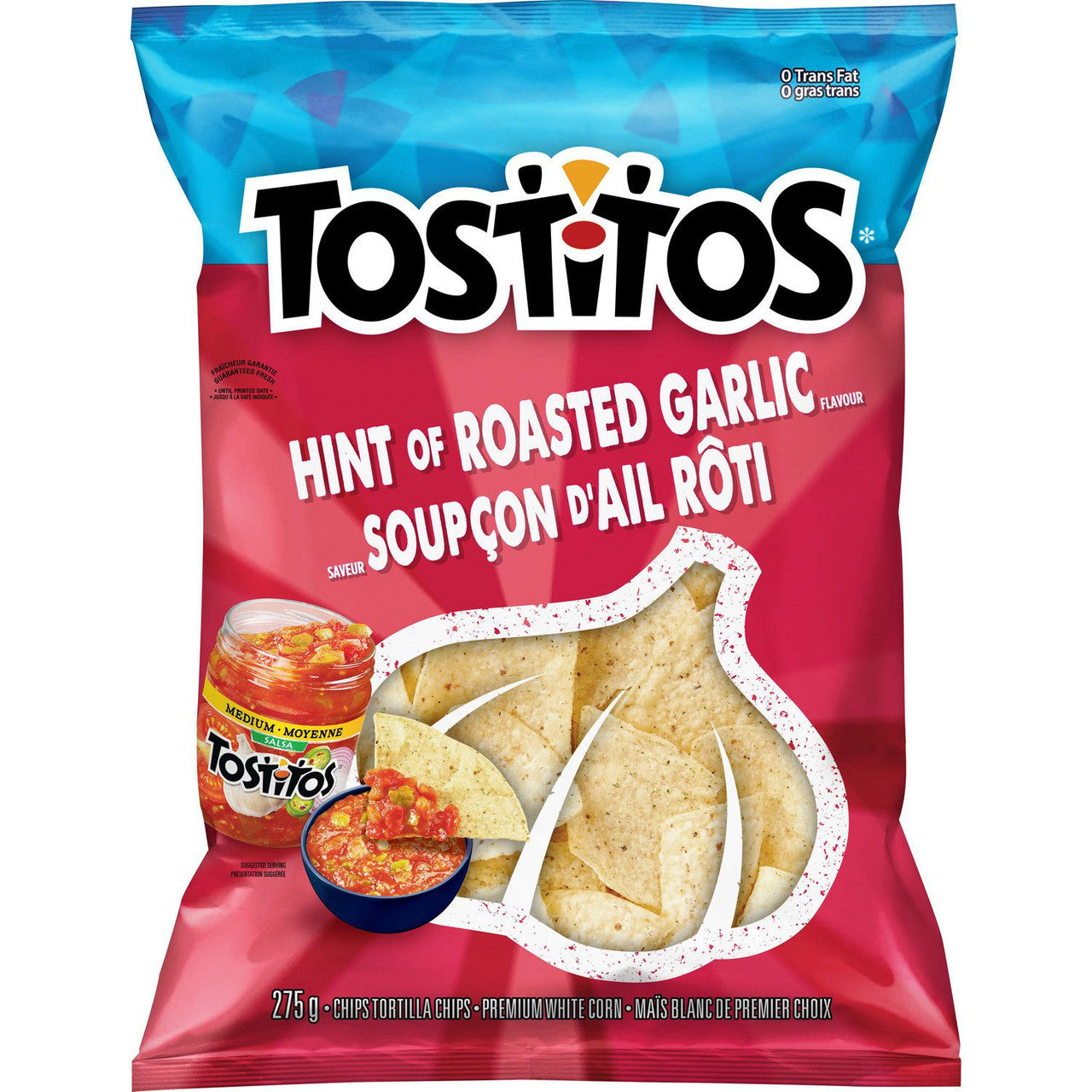 Tostitos Hint of Roasted Garlic Tortilla Chips 275g/9.7 oz., {Imported from Canada}