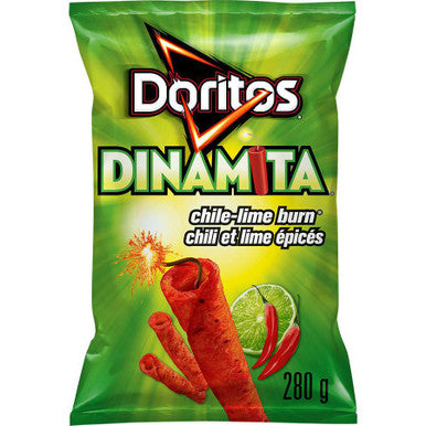 Doritos Dinamita Chile-Lime Burn Rolled Tortilla Chips, 280g/9.8 oz. {Imported from Canada}