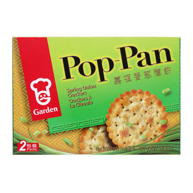 Garden Pop-pan Spring Onion Crackers 200g/7 oz. 2 Boxes, {Imported from Canada}