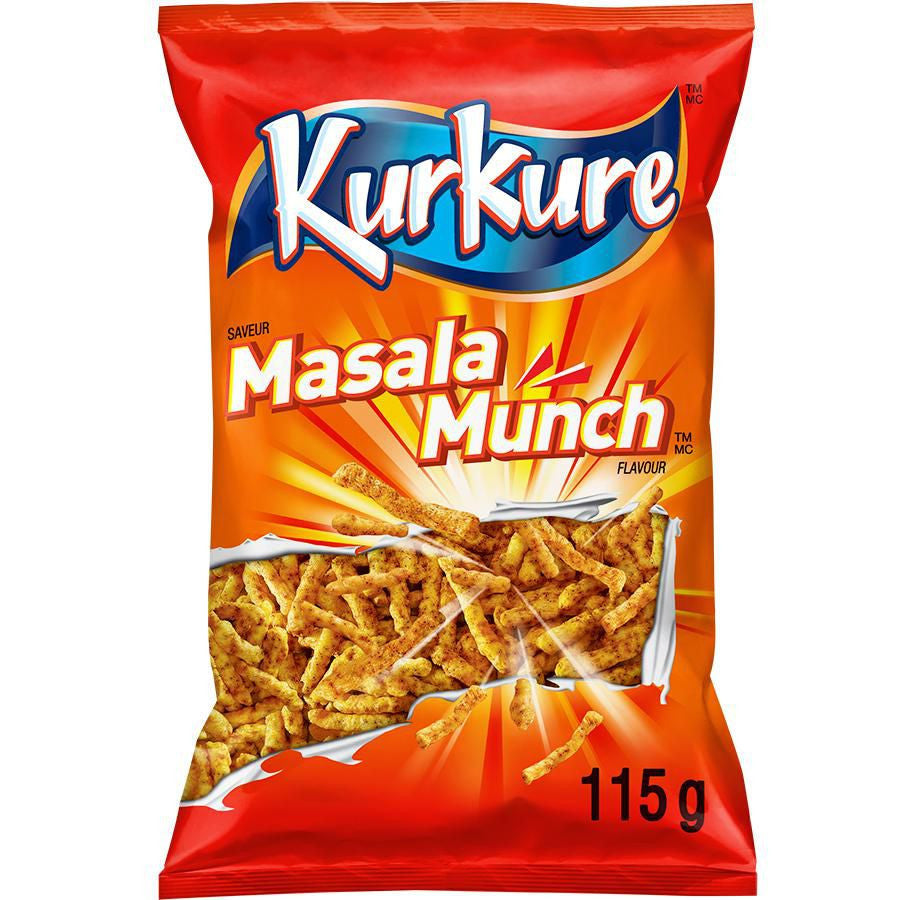 Kurkure Masala Munch Flavored Snacks, 115g/4 oz. {Imported from Canada}