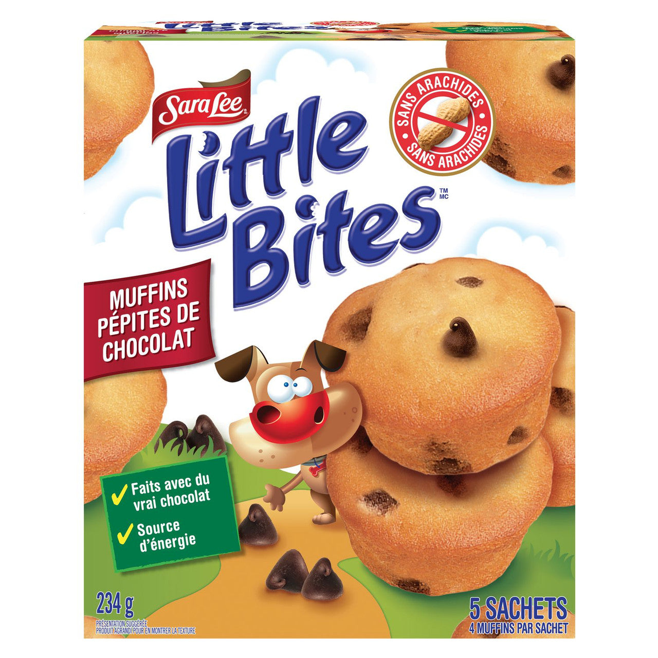 Sara Lee Little Bites Chocolate Chip Muffins, 5 pouches, 234g/8.2 oz. Box {Imported from Canada}