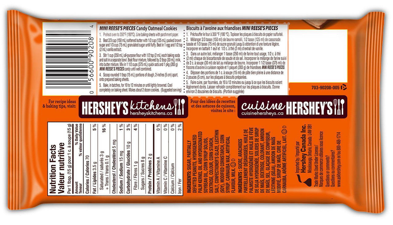 Hershey's Mini Reese Pieces, perfect for baking, 283g/9.9 oz., {Imported from Canada}
