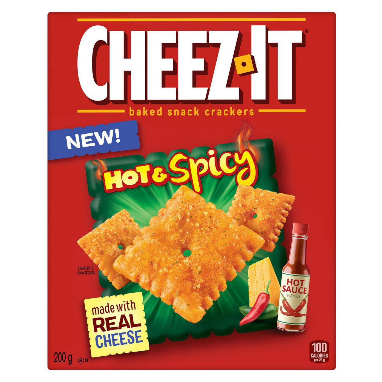 Cheez-It Hot & Spicy Cheese Crackers, 200g/7 oz. Box  {Imported from Canada}