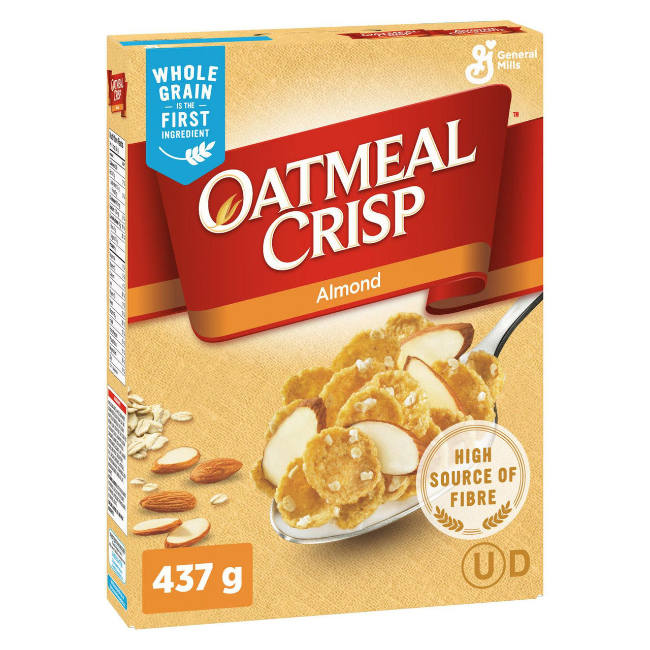 General Mills, Oatmeal Crisp Almond Cereal, 437g/15.3 oz., Box (Imported from Canada)
