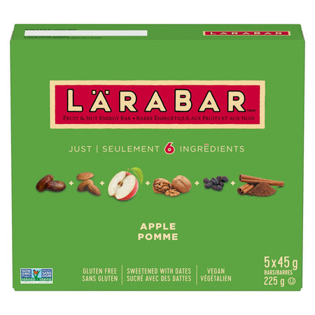 Larabar Apple Energy Bar, 5 Bars, 225g/7.9 oz {Imported from Canada}