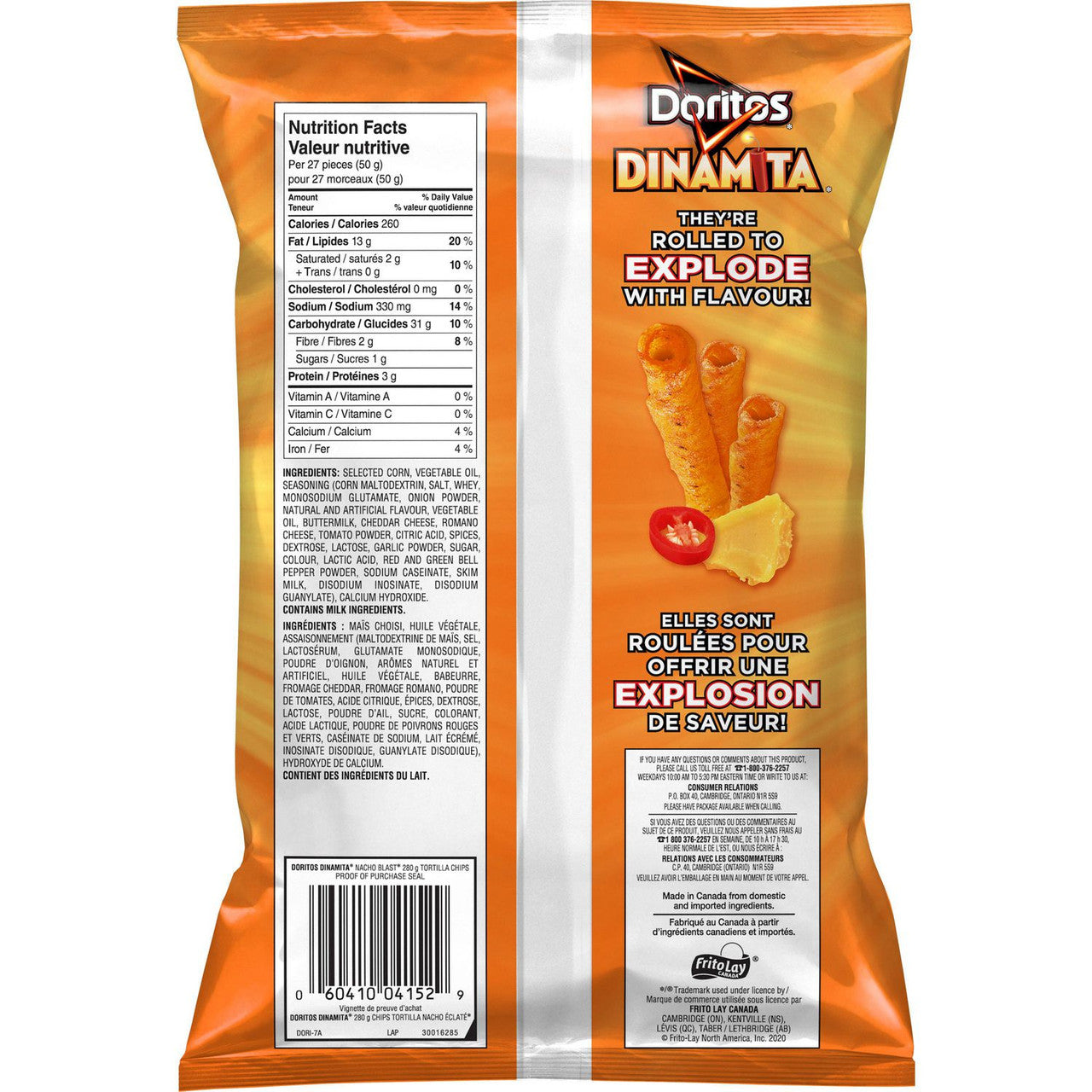 Doritos Dinamita Nacho Blast 280g Bag