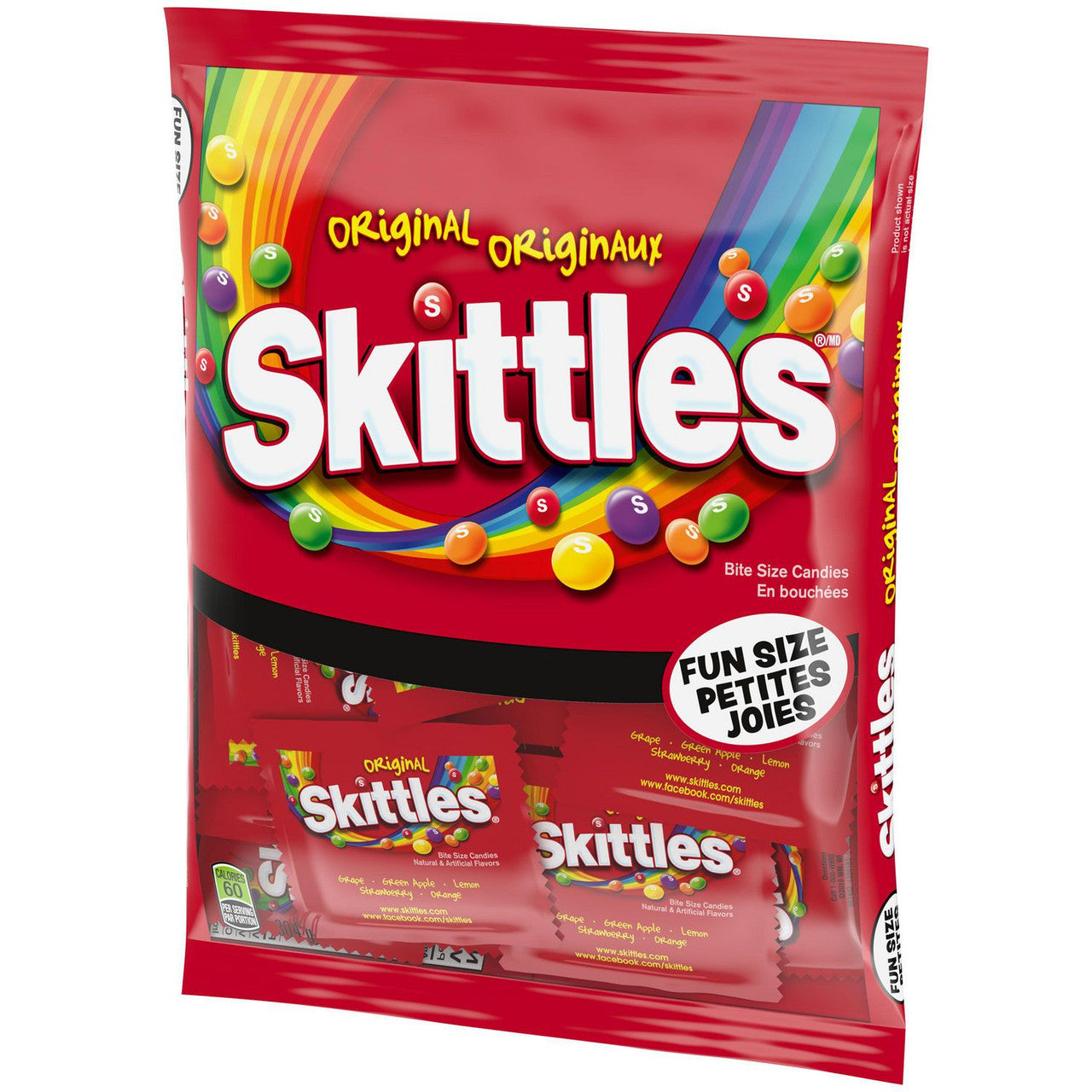 Skittles Original Chewy Candy, Halloween Fun Size Packets, 20ct, 304g/10.6 oz. {Imported from Canada}