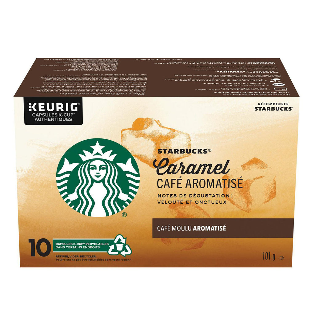 Starbucks Caramel Flavored Coffee K-Cup 10ct, 101g/3.5 oz. (Imported from Canada)