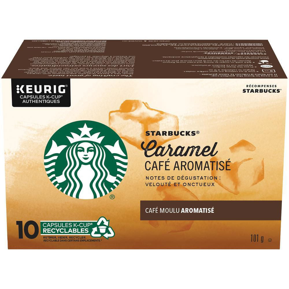 Starbucks Caramel Flavored Coffee K-Cup 10ct, 101g/3.5 oz. (Imported from Canada)